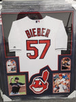 Shane Bieber Cleveland Indians Signed Framed Matted Authentic Jersey JSA COA