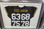 Pittsburgh Steelers Steel Curtain Joe Greene Signed Framed Jersey 3 others COA