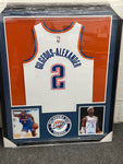 Shai Gilgeous-Alexander Signed Framed Matted OKC Thunder Jersey Fanatics COA