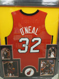 Shaquille O'Neal Miami Heat Signed Framed Matted Jersey JSA COA