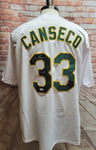 Oakland Athletics Jose Canseco White Custom Pro Style Jersey with 40/40 Inscr JSA