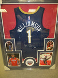 Zion WIlliamson New Orleans Pelicans Signed Framed Matted Jersey Fanatics COA