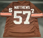 SIGNED Clay Matthews CLEVELAND BROWNS Jersey WITH COA