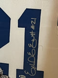 Zeke Elliott Signed Framed Matted Dallas Cowboys Jersey Beckett COA