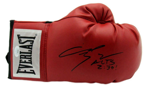 Angel Manfredy Boxing Signed/Inscr Everlast Red Right Boxing Glove JSA COA